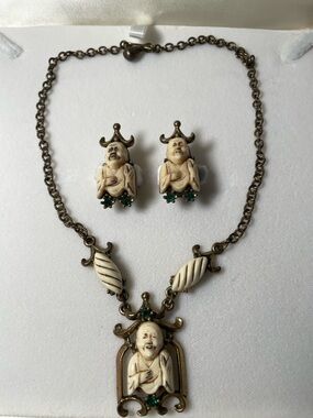 Rare Selro Selini Ivory-Tone Vintage Buddha Set